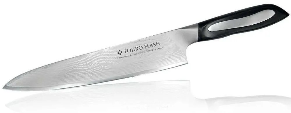 Μαχαίρι Chef Flash FF-CH210 21cm Από Δαμασκηνό Ατσάλι Silver-Black Tojiro Stainless Steel