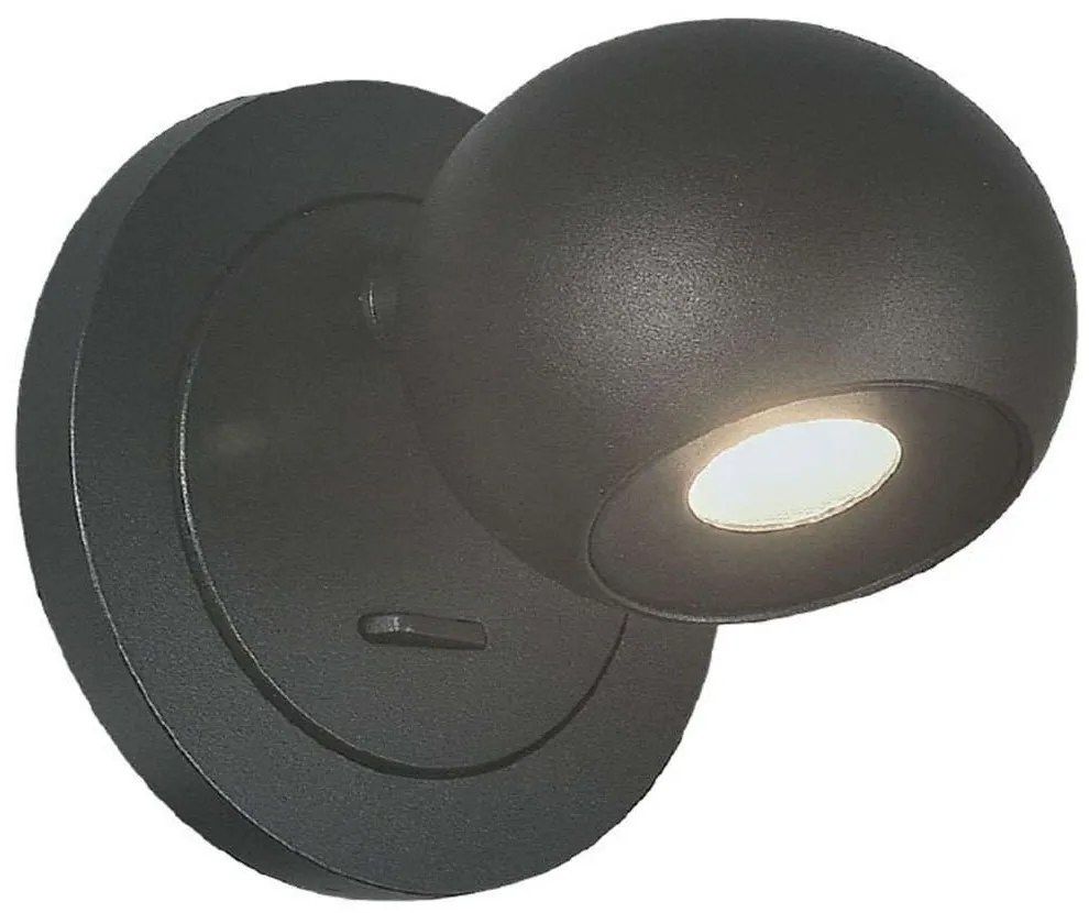 Φωτιστικό Τοίχου - Απλίκα VK/04575/WA/B/W 9x8,6x9,8cm Led 545lm 6W 3000K Black VKLed