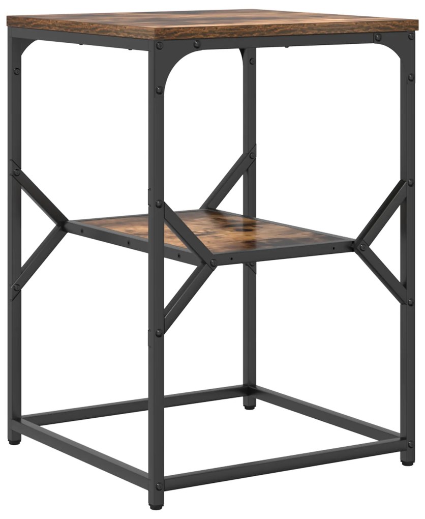 vidaXL Τραπέζι πλευράς Σκούρο Δρυς 41x40x60 εκ. Κατασκευασμένο ξύλο