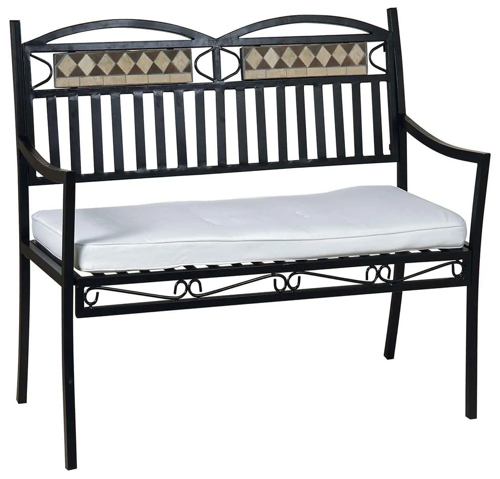 Καναπές 2 Θέσεων BS068-2012 SPG 123X57X89cm Black Διθέσιος