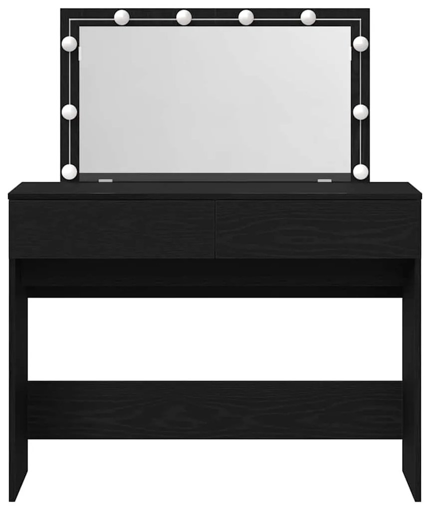 vidaXL Κομοδίνο Μαύρη δρυς 100 x 40 x 120 εκ. Επεξεργασμένο ξύλο
