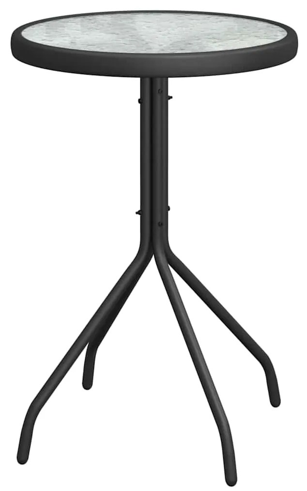 vidaXL Σετ Μπιστρό Κήπου 3 pcs Μαύρο Ατσάλι