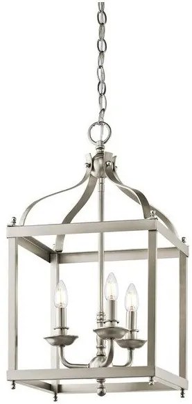 Κρεμαστό Φωτιστικό Οροφής 3xE14 60W IP20 Larkin Elstead Lighting KL-LARKIN-P-M-NI Νίκελ Ματ