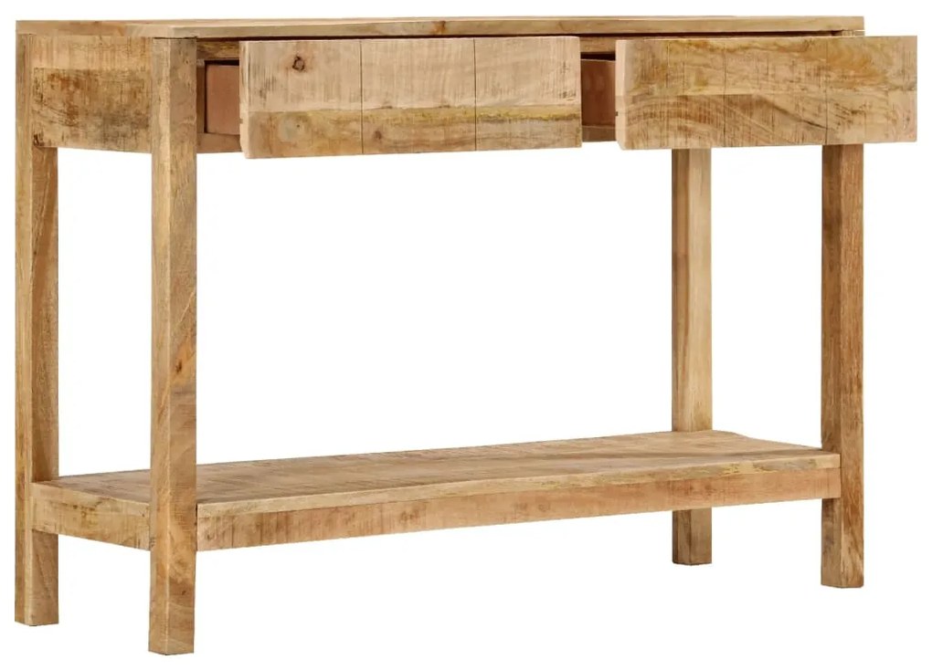 vidaXL Τραπέζι Κονσόλα με 2 Συρτάρια 110x35x75 εκ. Μασίφ Ξύλο Μάνγκο
