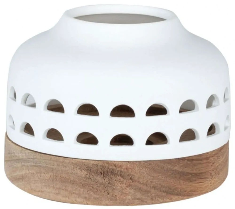 Κηροπήγιο Για Ρεσώ Lantern RD0016794 12x9,5cm Natural-White Raeder Πορσελάνη