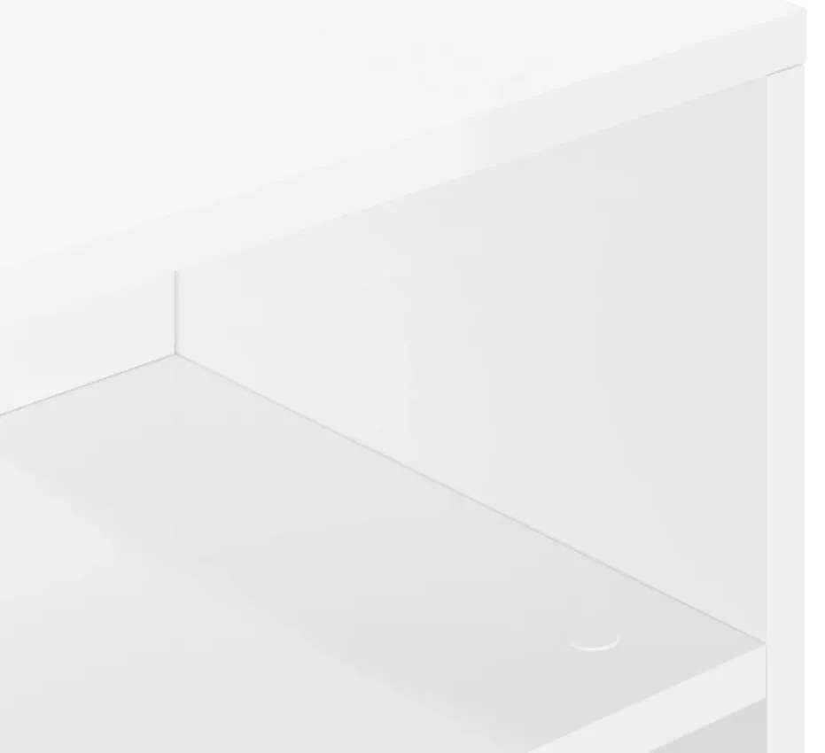 vidaXL Τραπεζάκι Σαλονιού Γυαλ. Λευκό 90x55x42,5 εκ. Επεξεργ. Ξύλο