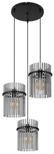 Κρεμαστό Φωτιστικό Οροφής 3xE27 Στρογγυλό Gorley Globo Lighting-15698-3HR-Μαύρο 15698-3HR