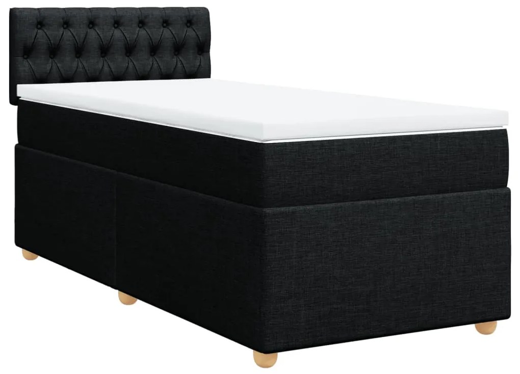 ΚΡΕΒΑΤΙ BOXSPRING ΜΕ ΣΤΡΩΜΑ ΜΑΥΡΟ 90X200 ΕΚ. ΥΦΑΣΜΑΤΙΝΟ 3286572