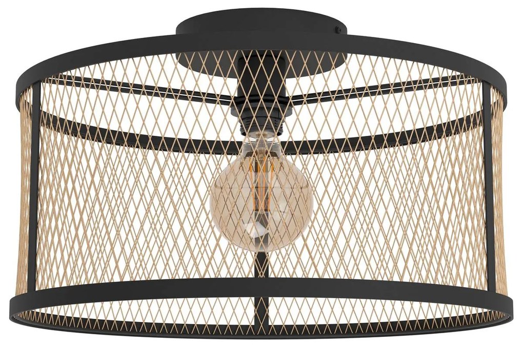 Φωτιστικό Οροφής Eglo 43603 DELLOW Μαύρο Ματ (Black Mat)