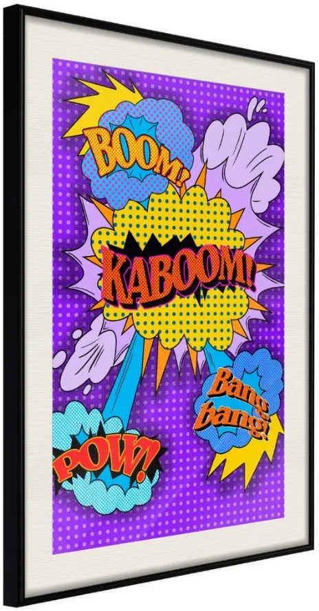 Αφίσα - Kaboom! Boom! Pow! - 20x30 - Μαύρο - Με πασπαρτού