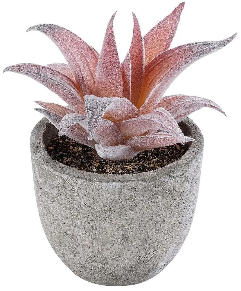Τεχνητό Φυτό Σε Κασπώ Aloe 21032 Φ6,5x11cm Multi GloboStar Τσιμέντο,Πολυαιθυλέν