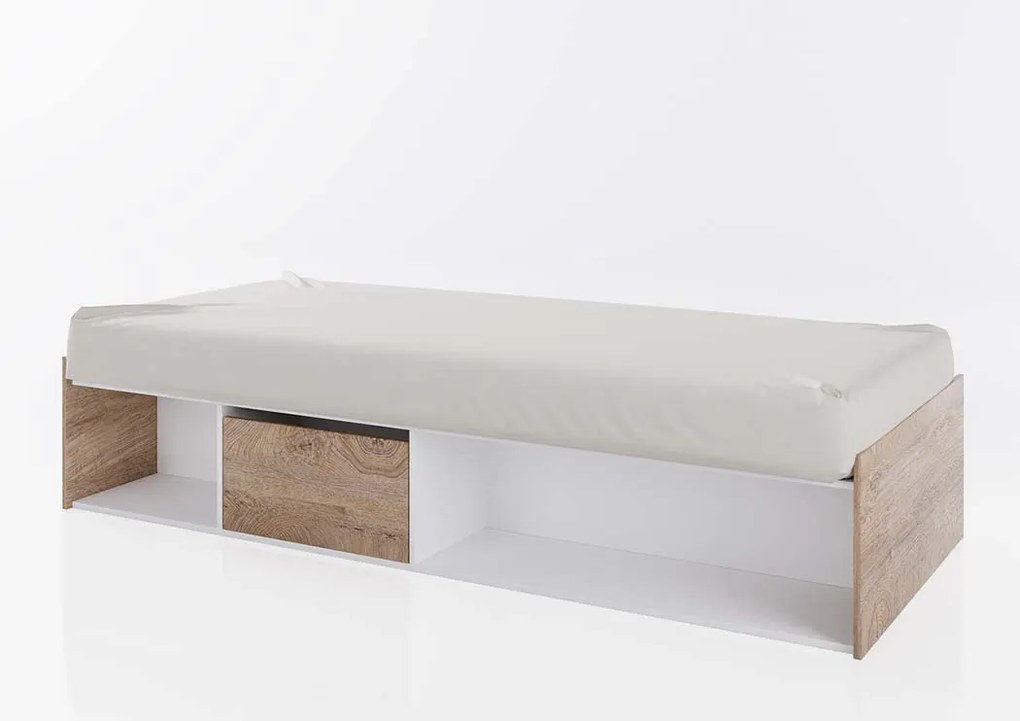 Κρεβάτι με αποθηκευτικό χώρο, 120/190, Δώρο Μηχανισμός Ανύψωσης, Modul 954, Genomax