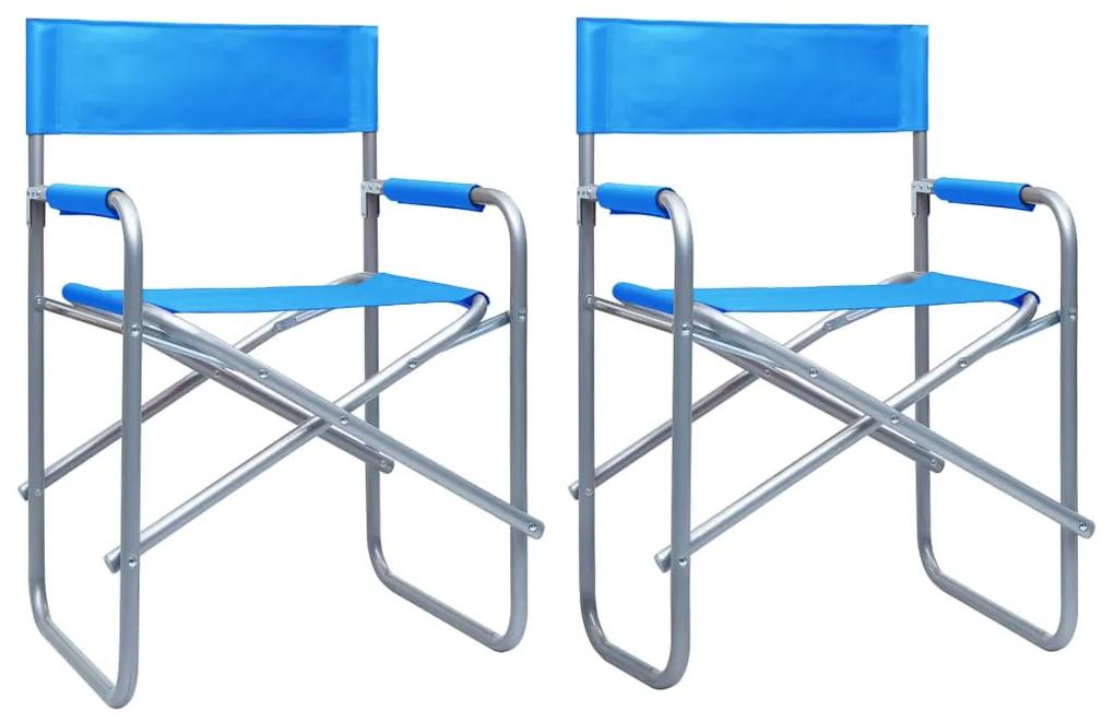 Καρέκλες Σκηνοθέτη 2 τεμ. Μπλε Ατσάλινες