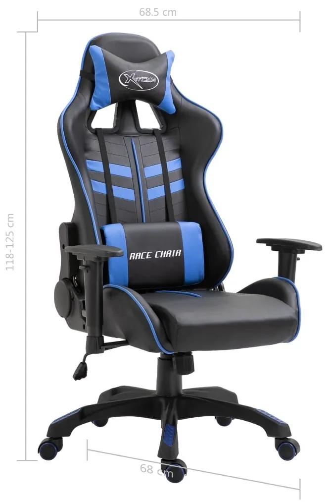 Καρέκλα Gaming Μπλε από Συνθετικό Δέρμα - Μπλε