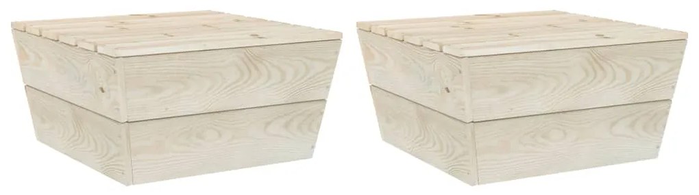 vidaXL Τραπέζια Κήπου 2 τεμ. 60x60x30 εκ. Εμποτισμένο Ξύλο Ερυθρελάτης