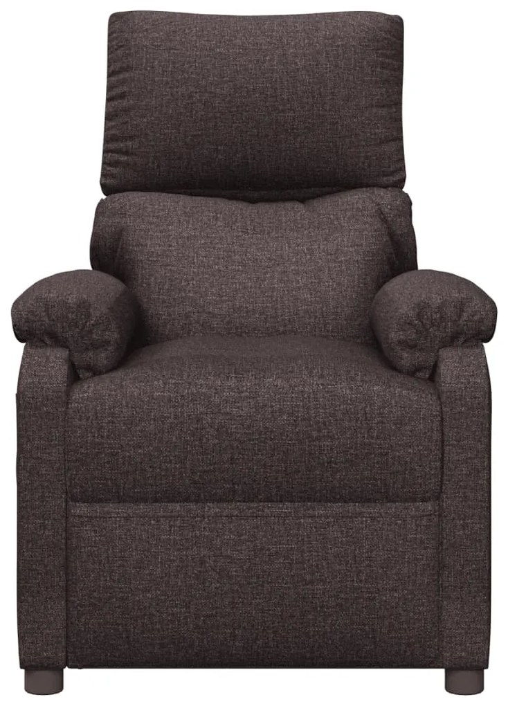 vidaXL Πολυθρόνα Ανακλινόμενη Ηλεκτρική Σκούρο Καφέ Υφασμάτινη