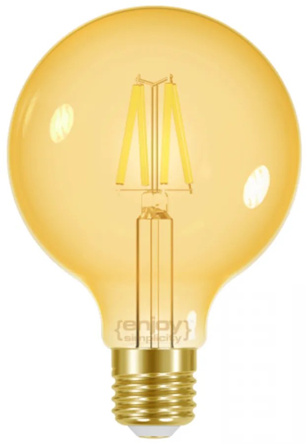 Λαμπτήρας Led Filament Amber Dimmable G95 E27 4,5w 2000K 320lm Ø95xH138mm Enjoy EL825908