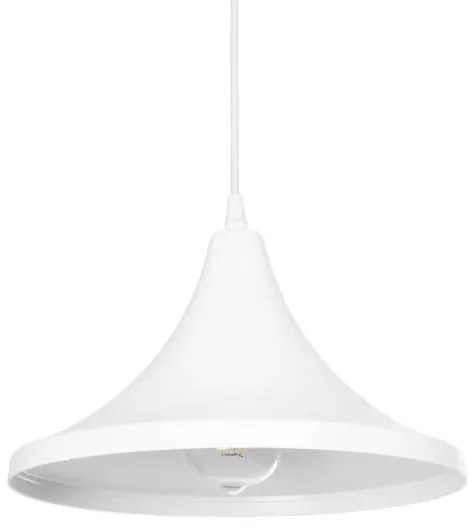 BELFRY 203-0079 Μοντέρνο Κρεμαστό Φωτιστικό Καμπάνα Μονόφωτο 1 x E27 IP20 Λεύκο Πλαστικό-Μ29.5 x Π29.5 x Υ21cm Globostar 203-0079 Λευκό
