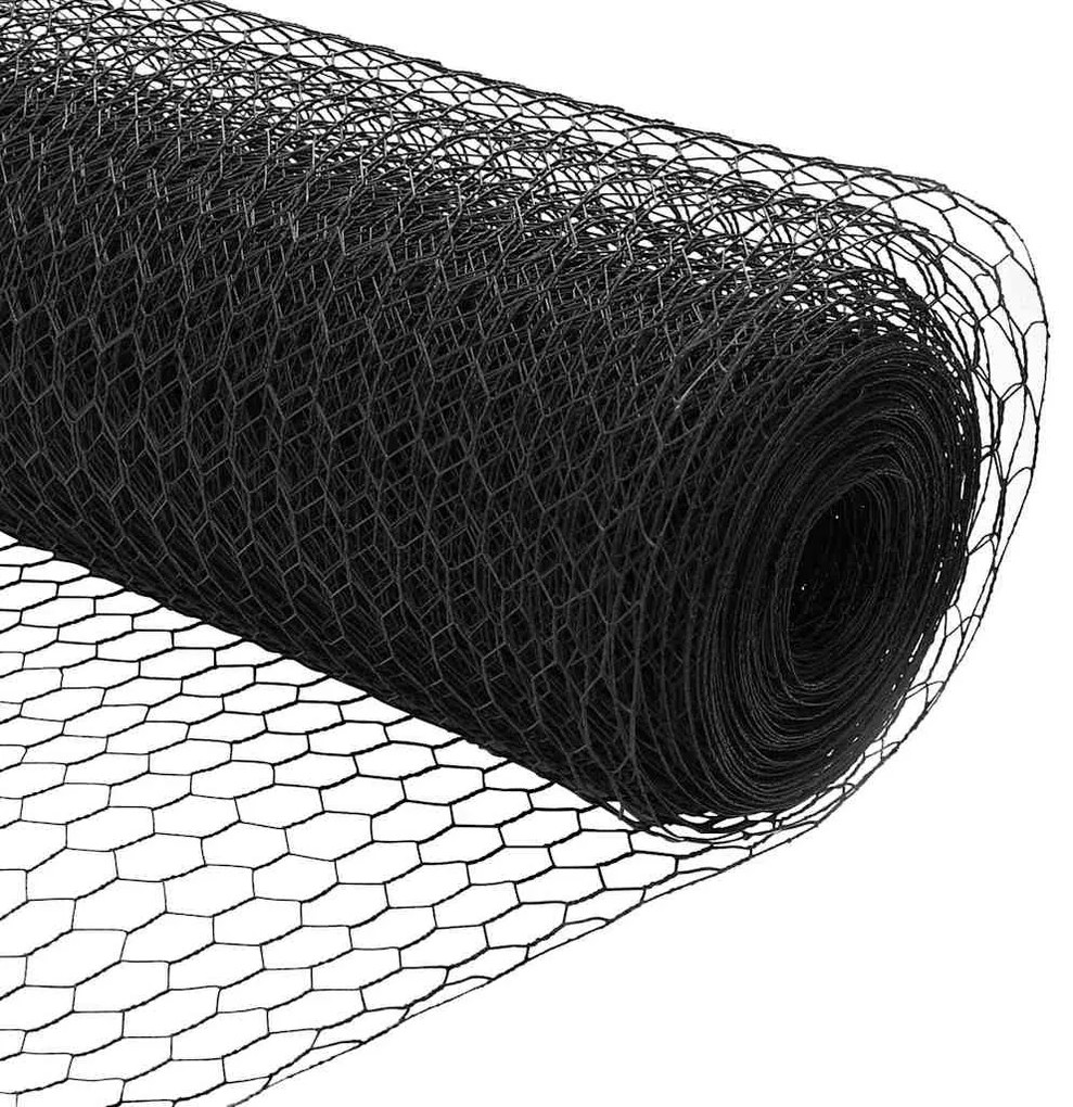 vidaXL Στύλος Περιφράξεων Γκρι 25 x 0,4 μ (25 χιλιοστά πλέγμα)