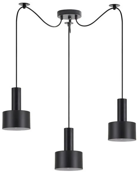 Κρεμαστό Φωτιστικό Οροφής 3xE27 Μαύρο Adept Tube 77-8542 Homelighting-77-8542-Μαύρο 77-8542