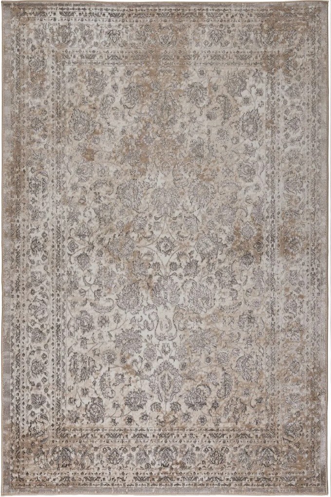 Χαλί Gossip 8504A S White-Beige PL Vizon Βιοκαρπέτ 67X220cm