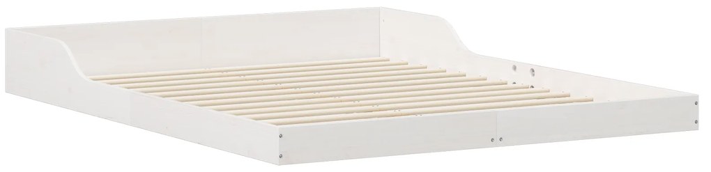 vidaXL Σκελετός Κρεβατιού Λευκό 140 x 220 cm Μασίφ ξύλο πεύκου