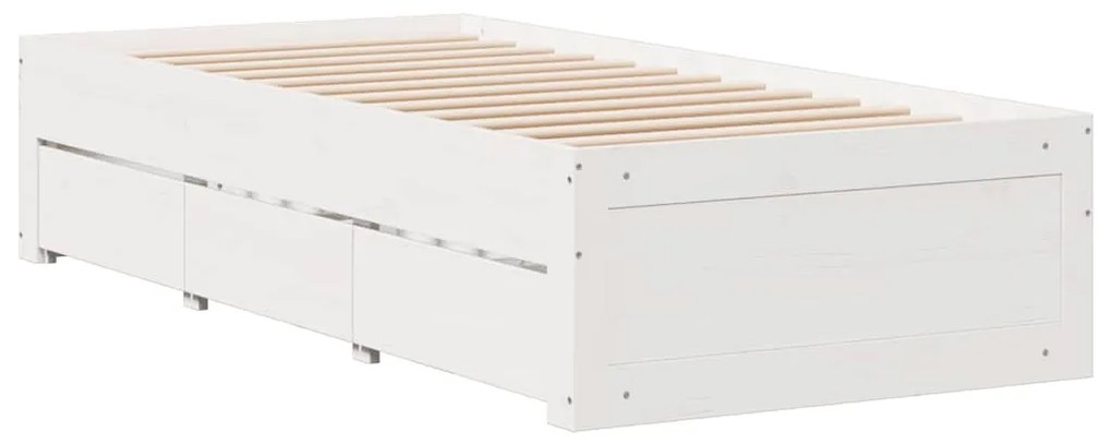 vidaXL Κρεβάτι Βιβλιοθήκη Χωρίς Στρώμα 90x200 εκ Μασίφ Ξύλο Πεύκου