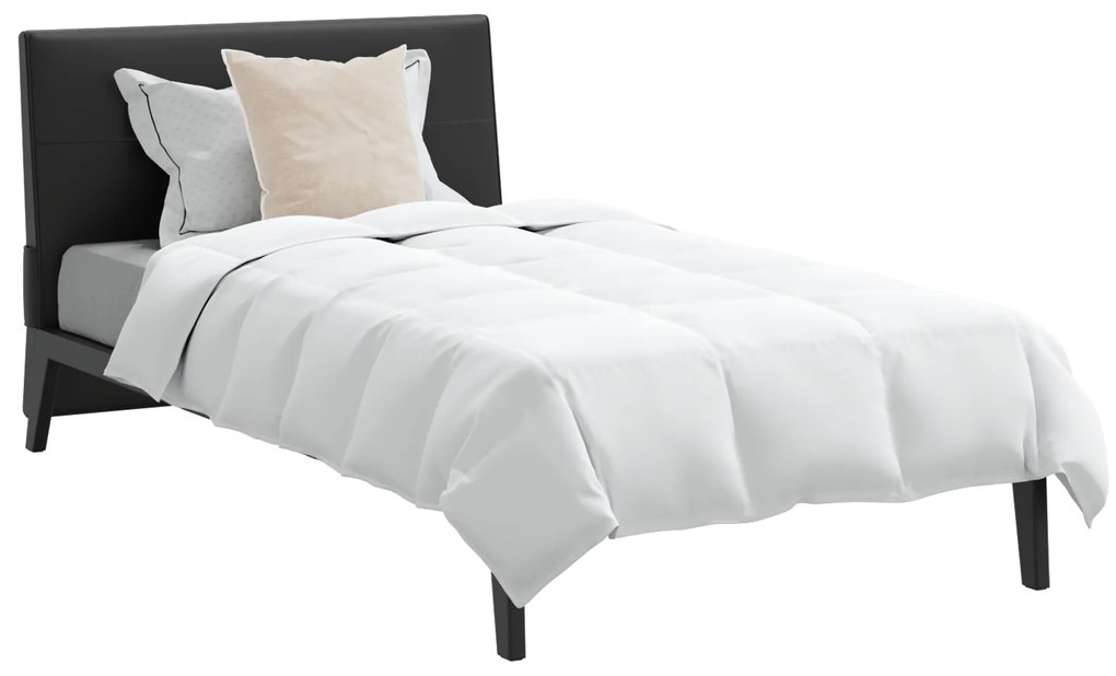 vidaXL Πάπλωμα με μαξιλάρι 2 pcs Λευκό 135 x 200 cm Πούπουλο