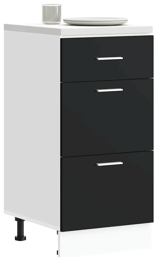 vidaXL Κάτω ντουλάπι Lyon μαύρο 40x46x81,5 cm Κατασκευασμένο ξύλο