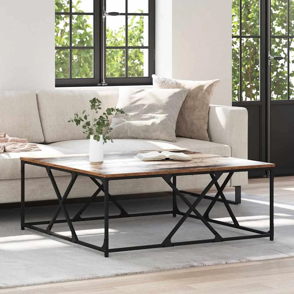 vidaXL Τραπεζάκι σαλονιού Παλιό Ξύλο 100 x 100 x 40 cm