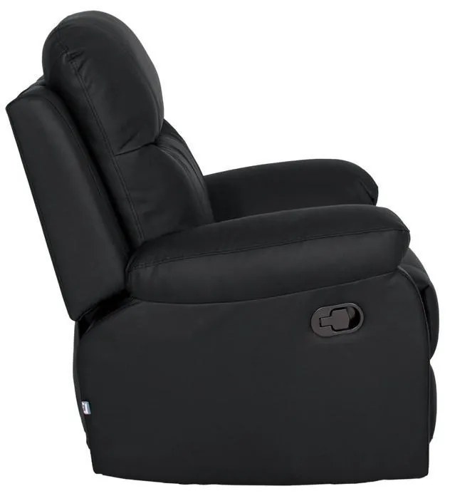 Πολυθρόνα Relax Chicago 1114 Fylliana Μαύρο Τεχνόδερμα 97x90x100 εκ. 97x90x100 εκ.