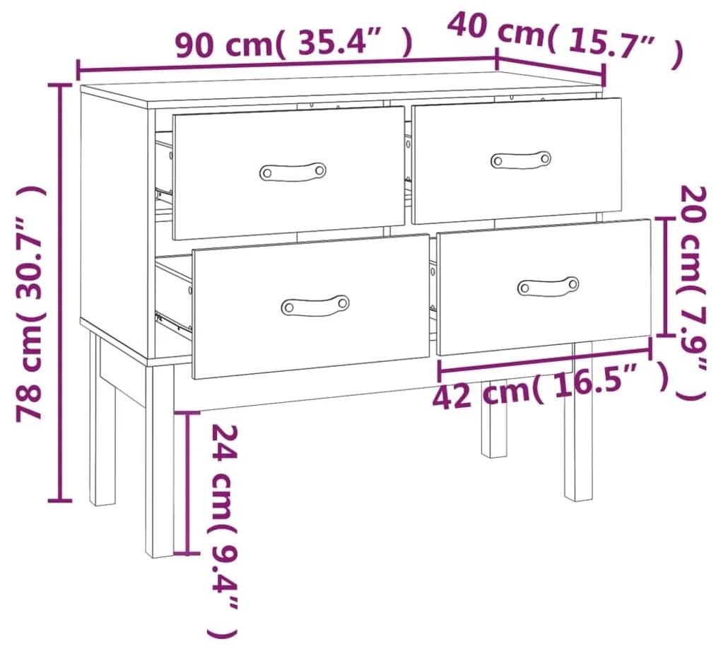 ΝΤΟΥΛΑΠΙ ΚΟΝΣΟΛΑ ΜΑΥΡΗ 90 X 40 X 78 ΕΚ. ΑΠΟ ΜΑΣΙΦ ΞΥΛΟ ΠΕΥΚΟΥ 821743