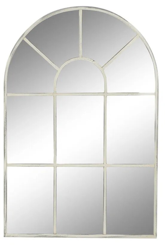 Τοίχο καθρέφτη DKD Home Decor 82 x 2,5 x 122 cm Μέταλλο Λευκό Vintage Παράθυρο
