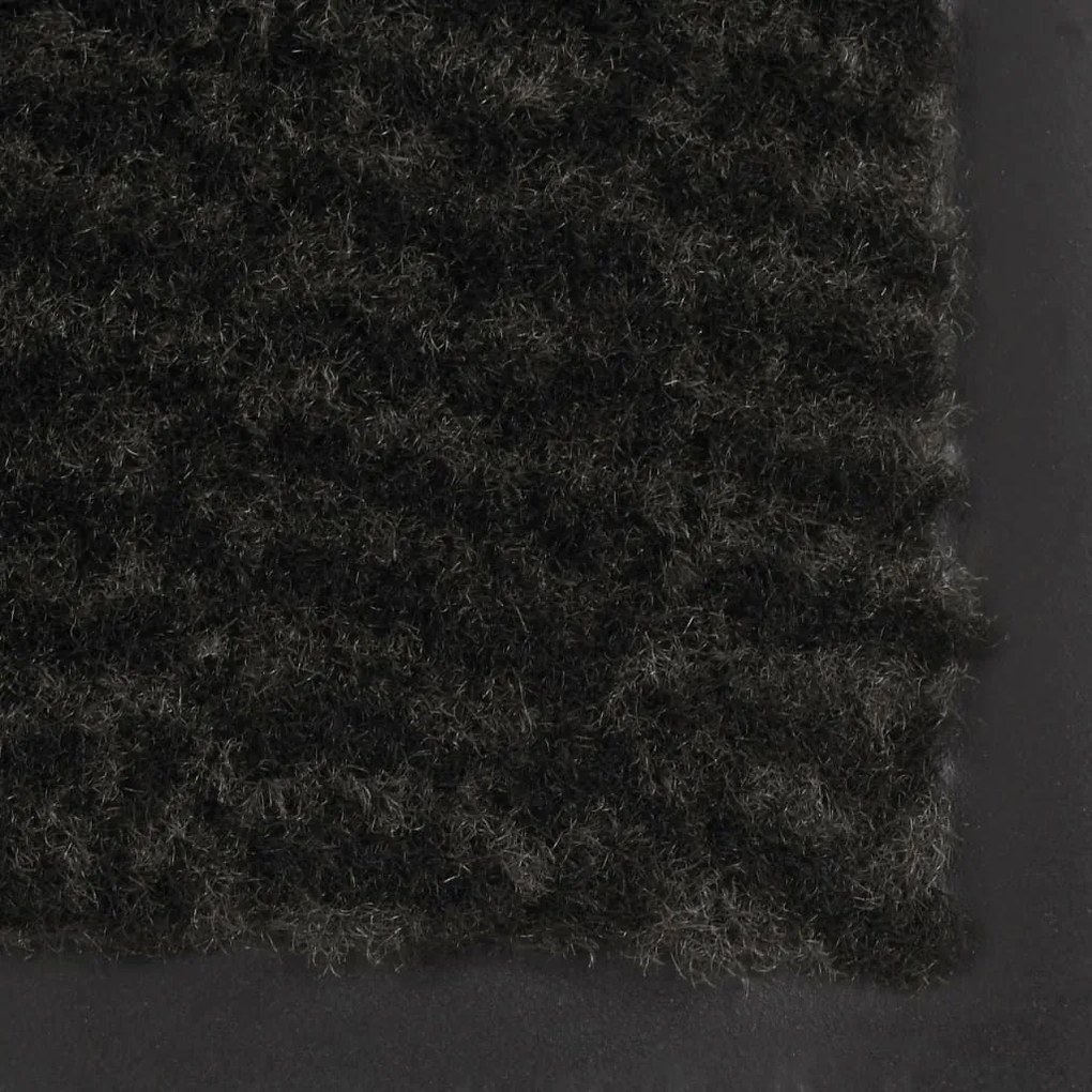 Πατάκι Απορροφητικό Σκόνης Ορθογώνιο Μαύρο 80x120 εκ. Θυσανωτό - Μαύρο