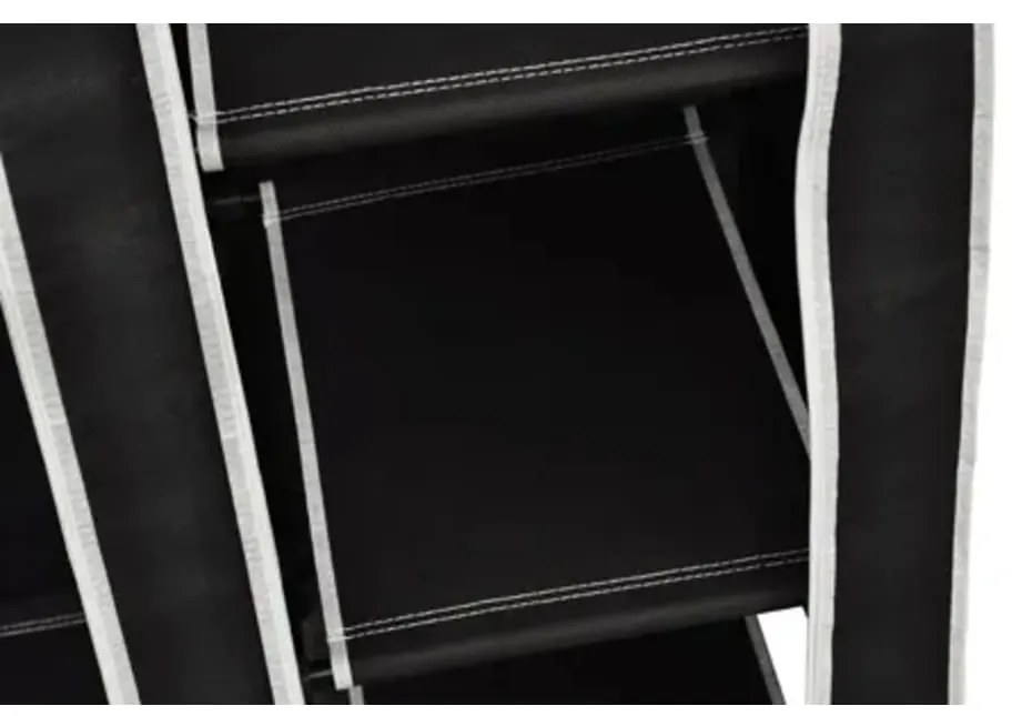 vidaXL Ντουλάπα Αναδιπλούμενη Μαύρη 110 x 45 x 175 εκ.