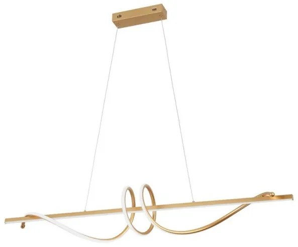 Κρεμαστό Φωτιστικό Οροφής LED 47W 3000K 120x120 Claudia Viokef-4291401-Χρυσό 4291401