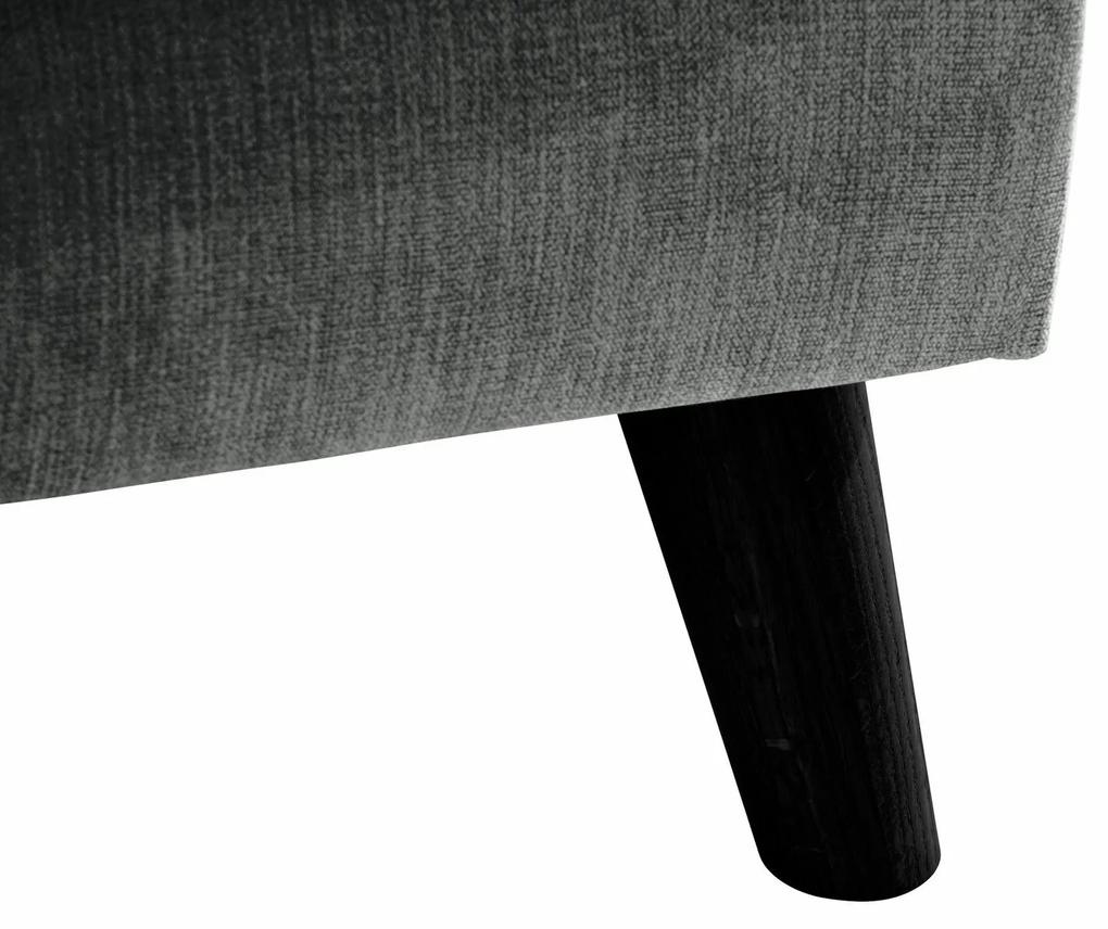 Γωνιακός Καναπές Scandinavian Choice P121, Μαύρο, Γκρι, 327x200x80cm, 130 kg, Πόδια: Ξύλο | Epipla1.gr