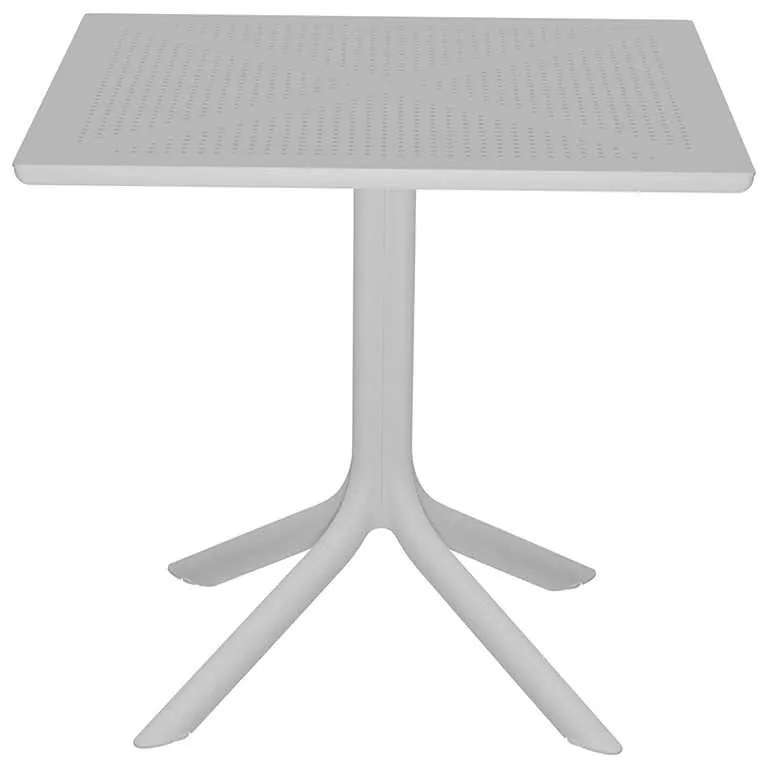 Τραπεζαρία κήπου Groovy-Confident pakoworld σετ 3τεμ PP λευκό 80x80x74,5εκ.