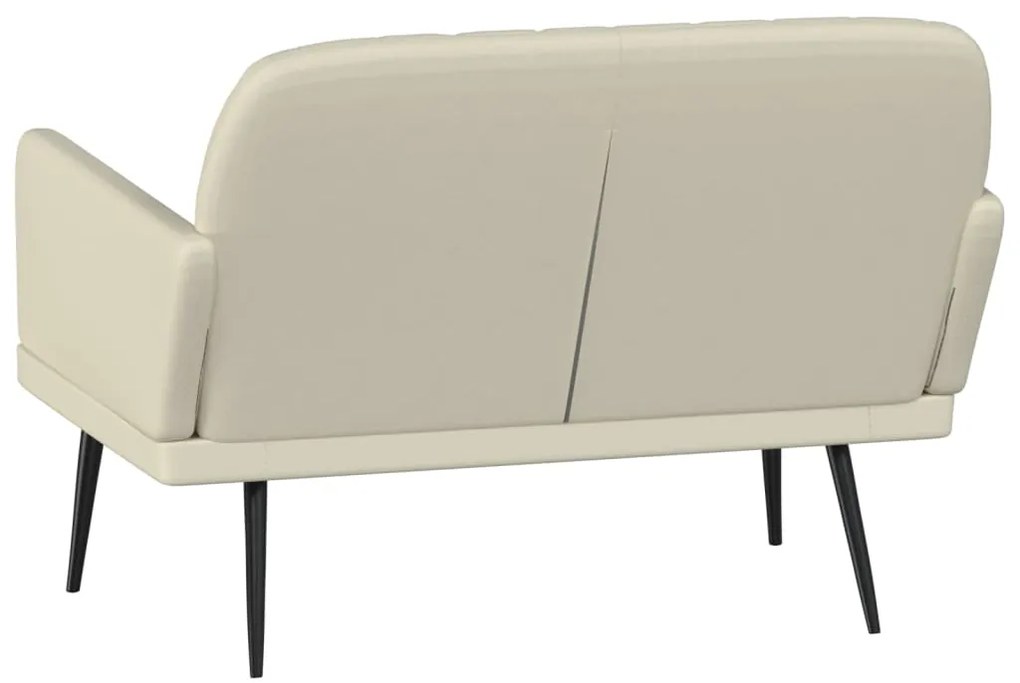 vidaXL Πάγκος Κρεμ 107x80x81 εκ. από Συνθετικό Δέρμα