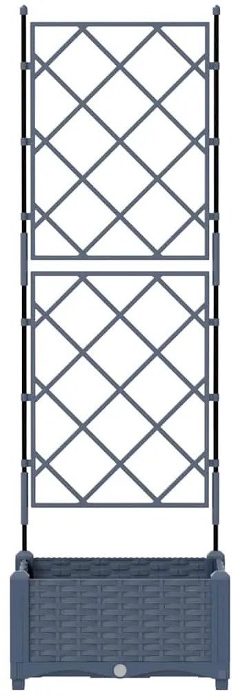 vidaXL Γλάστρα Κήπου με Πλέγμα Γκρι 40x40x125.5 εκ