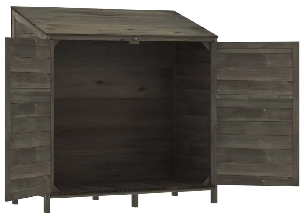 vidaXL Αποθήκη Κήπου Ανθράκι 102 x 52 x 112 εκ. από Μασίφ Ξύλο Ελάτης
