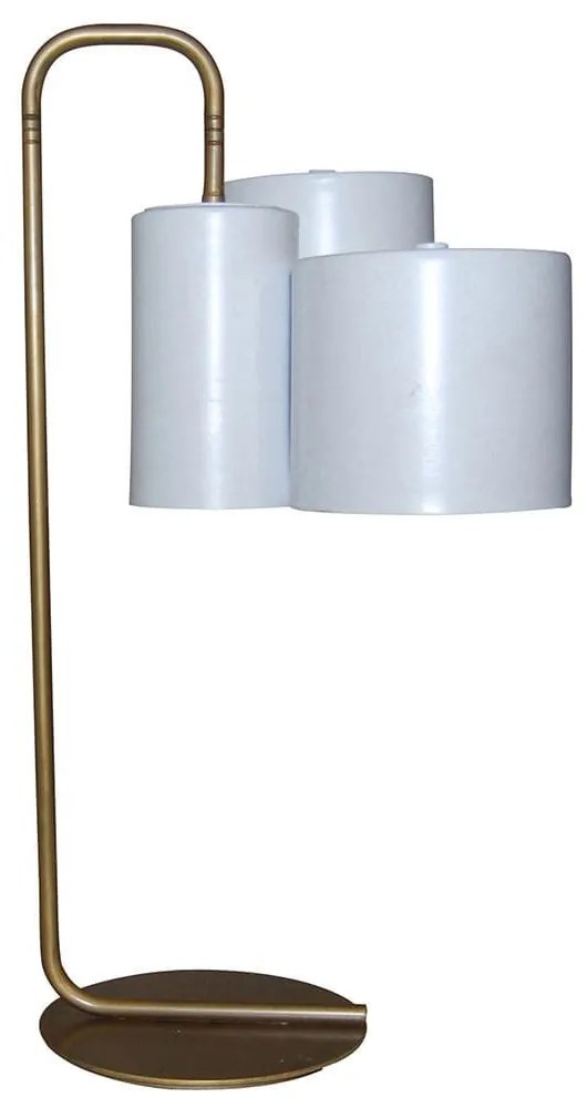 Επιτραπέζιο Φωτιστικό HL-3567-3T 77-3985 Brody White &amp; Old Bronze  Homelighting Metal