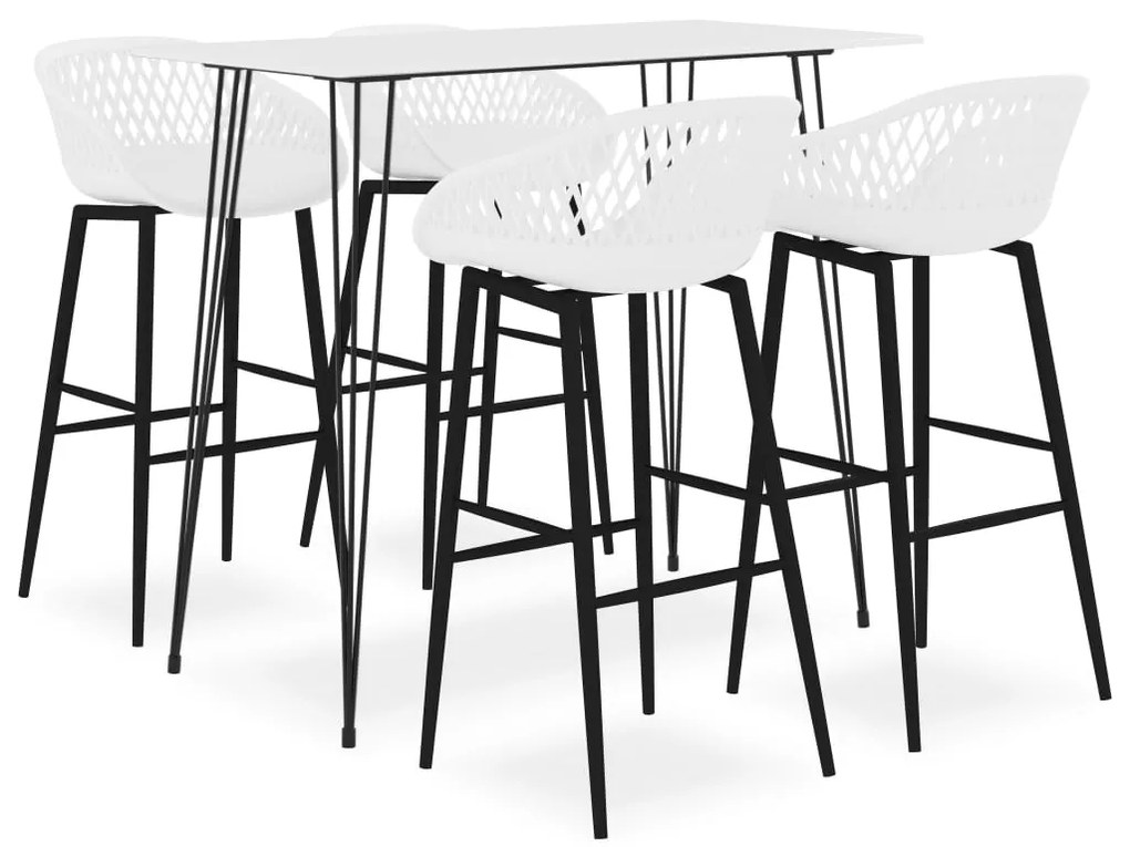 Σετ Επίπλων Μπαρ 5 Τεμαχίων Λευκό