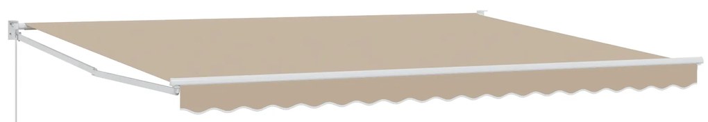 vidaXL Χειροκίνητη ανασυρόμενη τέντα Μπεζ 450x300 cm