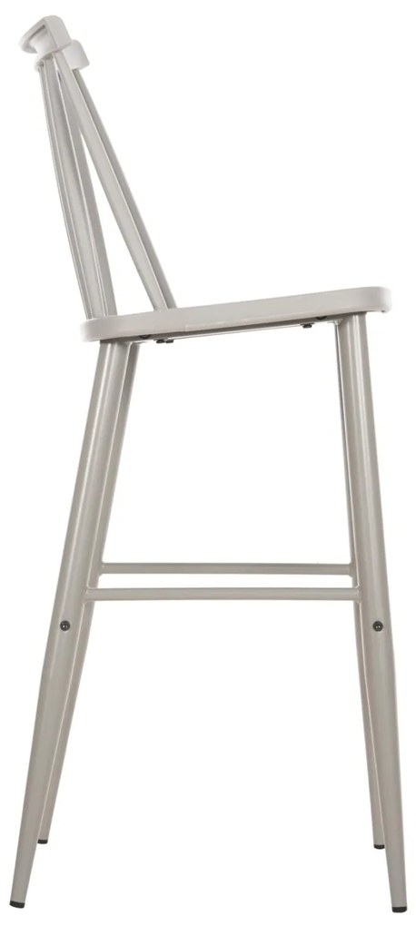 Σκαμπό μπαρ Ψηλό VANESSA C8459.20 σε Γκρί PP &amp; Μέταλλο 47x48,5x107Υεκ. 2αδα 47x48.5x107 εκ.