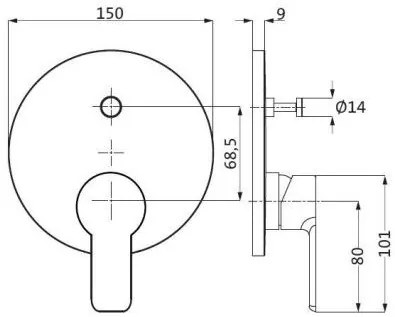 Εξωτερικά μέρη μπαταρίας λουτρού Herzbach Mare