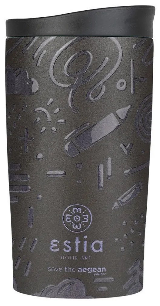 Ποτήρι Θερμός 350ml Estia Save The Aegean Travel Mug Noir Echo 01-25588