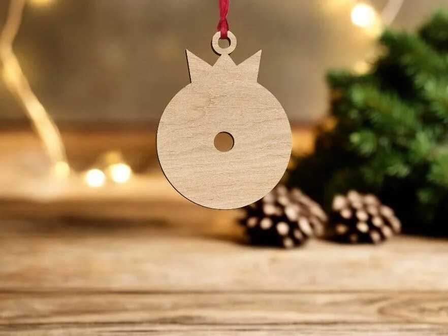 Σετ των 3 Intra απο ξύλο plywood 3mm-4mm πάχος – Διακοσμητικό χριστουγεννιάτικο μπιχλιμπίδι κενό 15x20 cm INTRAVECTRY-MY549913