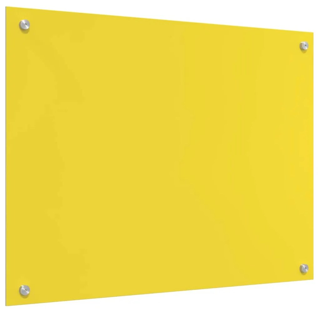 vidaXL Κουζίνα Πίσω τοίχος Κίτρινος 80x60x0,6 εκ. Σκληρυμένο γυαλί