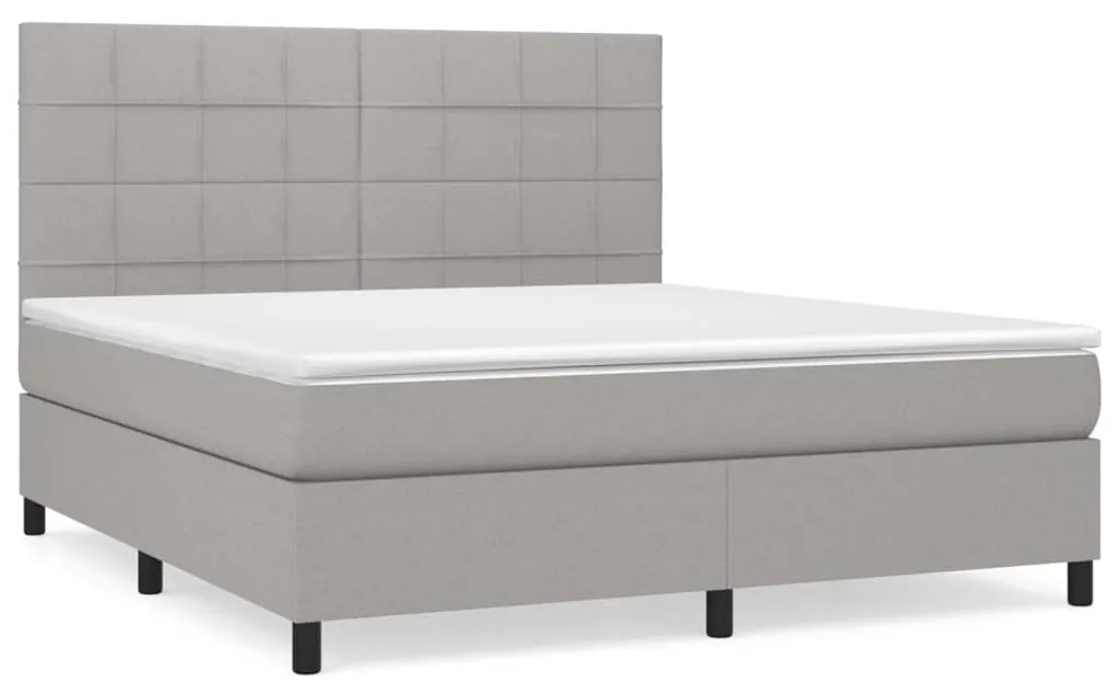 ΚΡΕΒΑΤΙ BOXSPRING ΜΕ ΣΤΡΩΜΑ ΑΝΟΙΧΤΟ ΓΚΡΙ 180X200 ΕΚ. ΥΦΑΣΜΑΤΙΝΟ 3141793